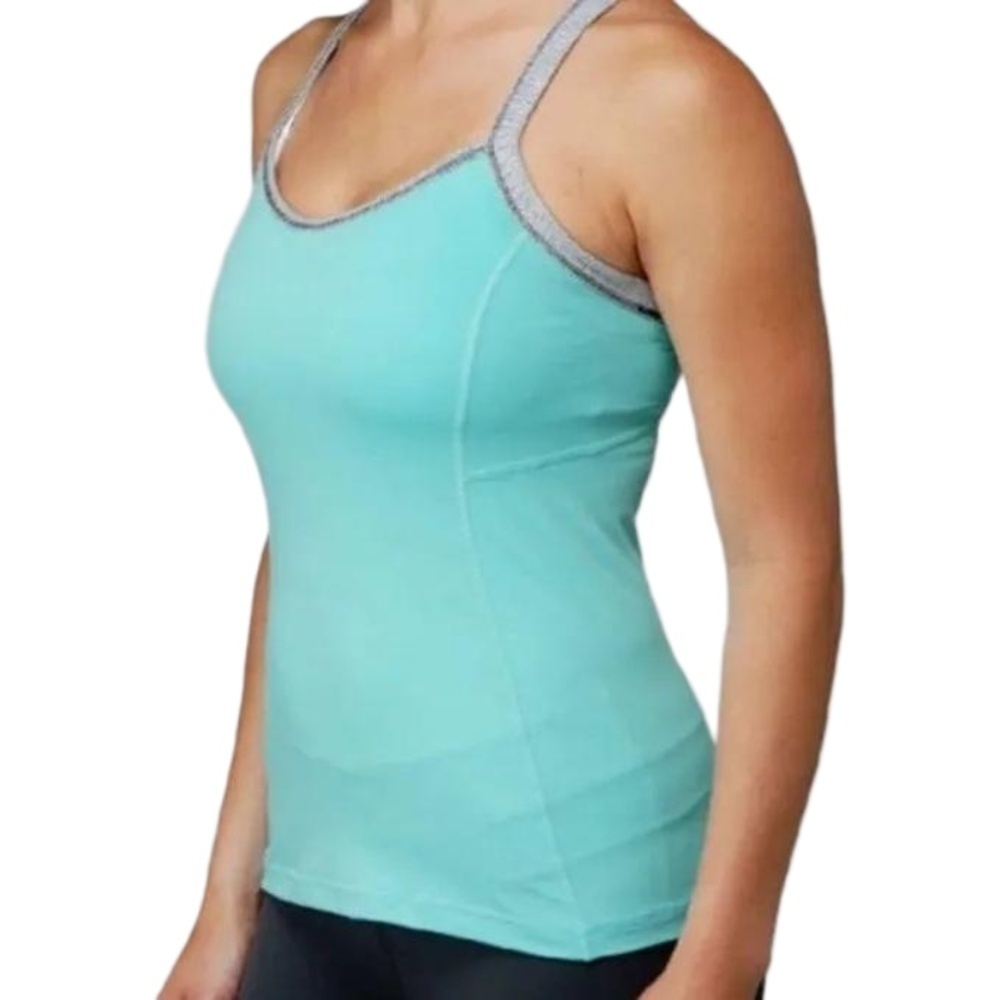 Womens Lululemon Run Zoom Singlet Tank Top Angel Blue Grey Gray Size 8